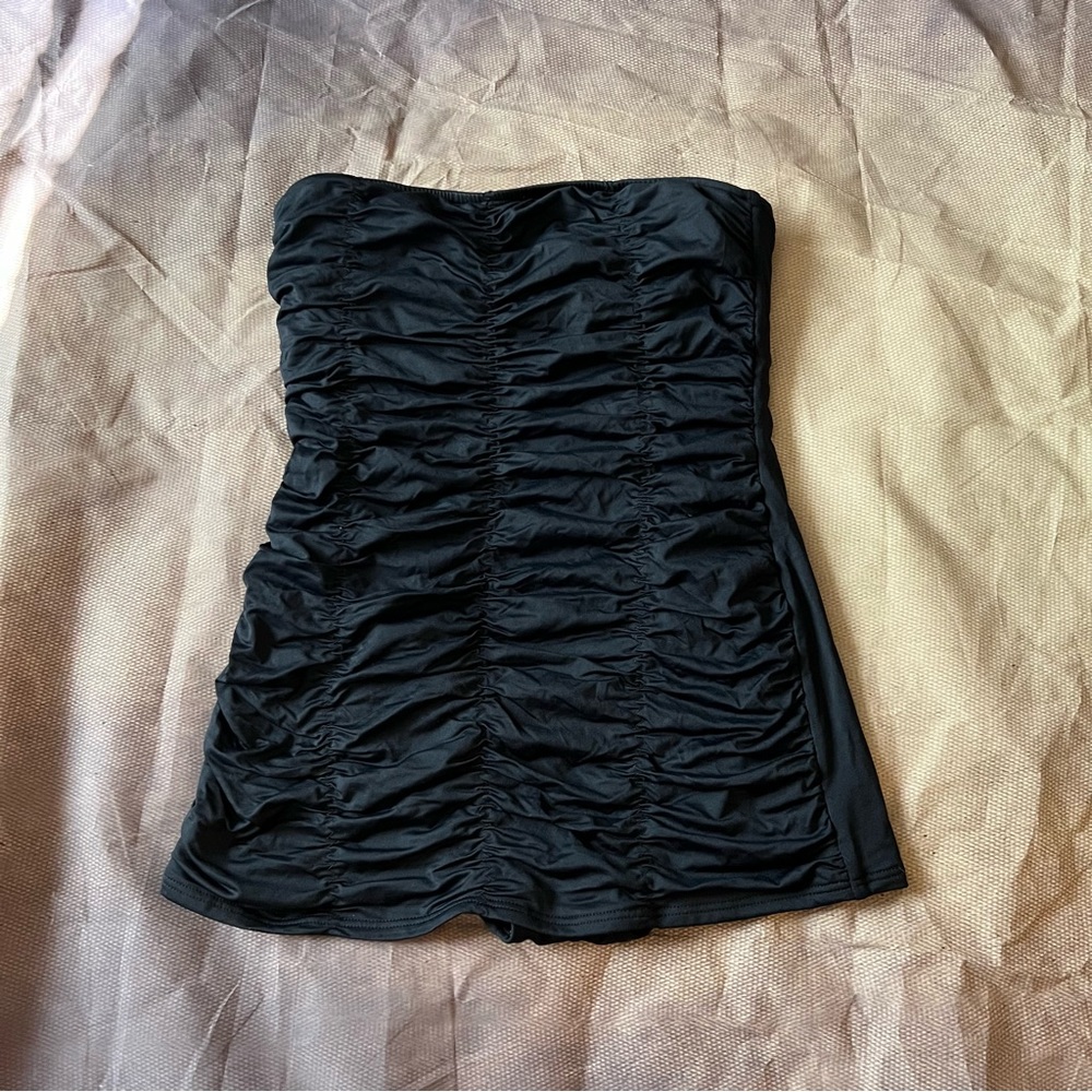 DKNY Black Strapless Bathing Suit